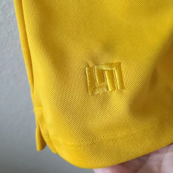 Loudmouth Golf Womens Tank Top Size Large Yellow Sleeveless Collar Buttons Slits - Picture 2 of 10